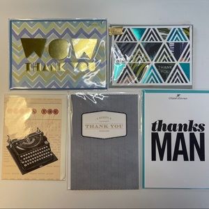 🌟final markdown🌟 Set of five “boy-ish” thank you cards